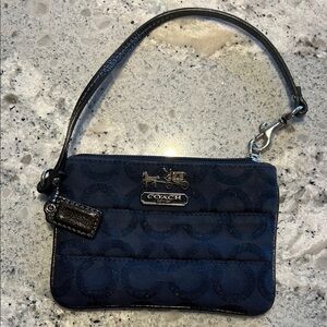 Coach COACH Midnight Blue Wristlet Blue Clutches & Wristlets Size OS